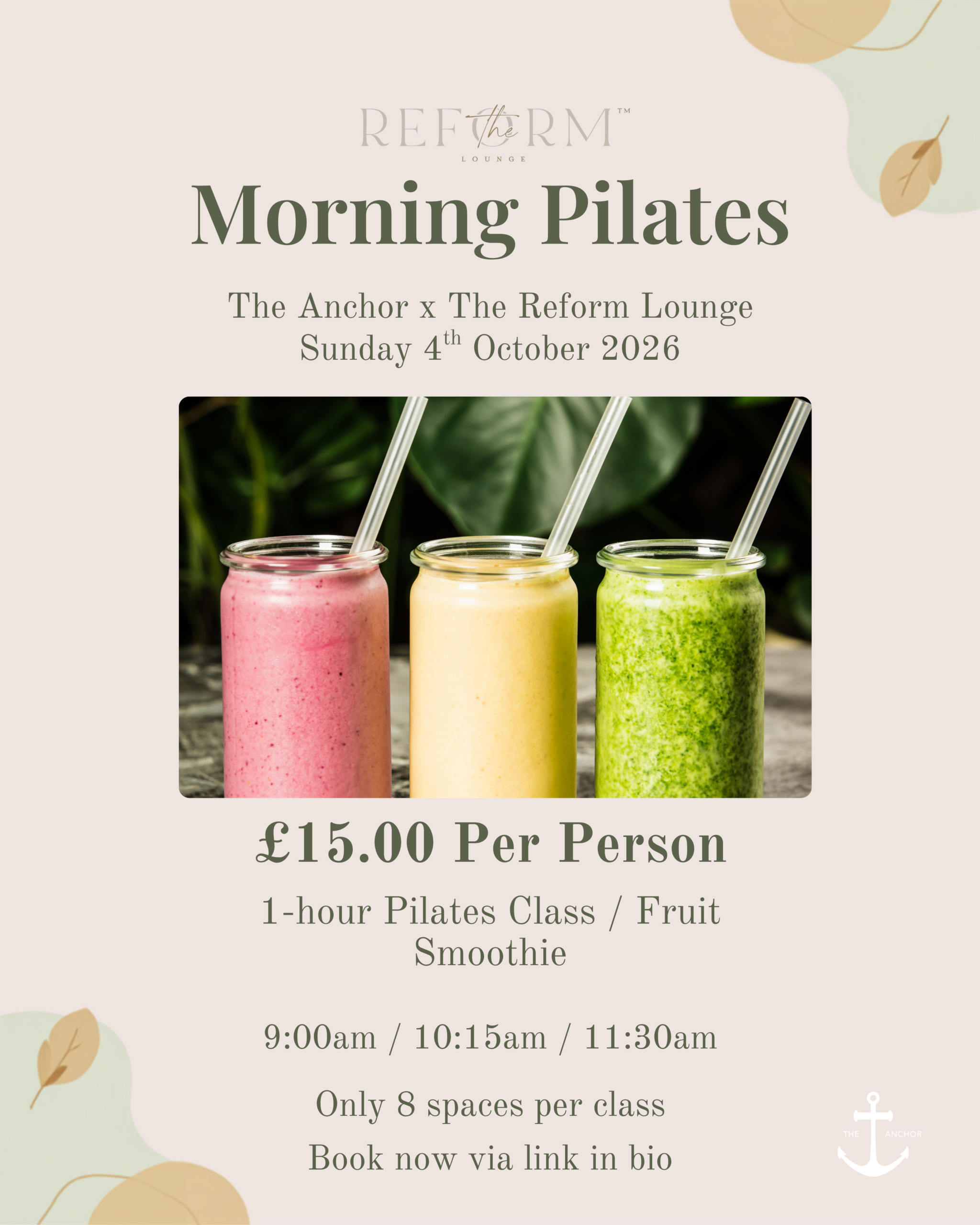 Morning Matcha & Pilates Flyer